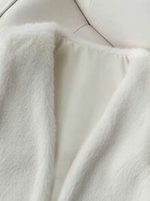 Franclia 女式无袖短款纯色休闲背心 - 杏色 - 查看 3