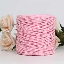 1Roll 120g Natural Raffia Straw Yarn Raffia Paper Knitting Material Cushion Baskets Hat HandBag Colrful DIY Crochet Supplies - Multicolor - View 28