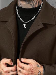 Manfinity Homme Herren einfarbige Langarm-Jacke mit Einzelknopfverschluss, lässig und locker geschnitten, für Herbst/Winter