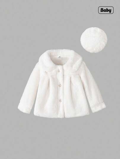 Sweetra 女婴优雅可爱薄款开衫搭配贝雷帽，秋季