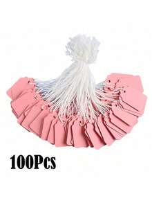 100/200/500个 35x22mm 牛皮纸卡片棉绳空白防水防撕裂白色价格标签 零售定价 珠宝礼品包装 派对婚礼回礼 商店用品 办公活动 商业工艺品展示 商品陈列 - 彩色 - 查看 23