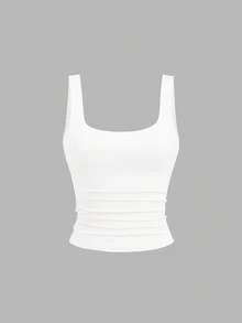 Sweetra Women Casual Solid Color Tank Top For Summer - Multicolor - View 5