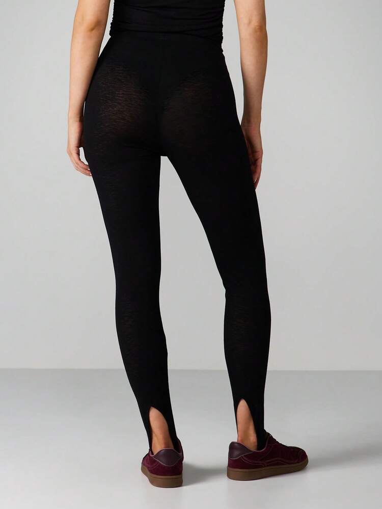 MISSGUIDED 심리스 커버리지와 편안함을 위한 발 루프가 있는 등자 하이 웨이스트 레깅스