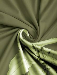 Sweetra 2件套女士优雅派对纯色美人鱼裙和花卉印花裙套装 - 彩色 - 查看 3