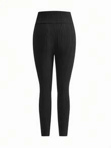 Modmama Legging Hamil Kasual Warna Polos dengan Pinggang Tumpang Tindih - MultiWarna - View 7