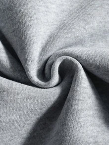 PAVTROS Men's Letter Flocking Hoodie And Sweatpants Set, Winter - Grey - View 9