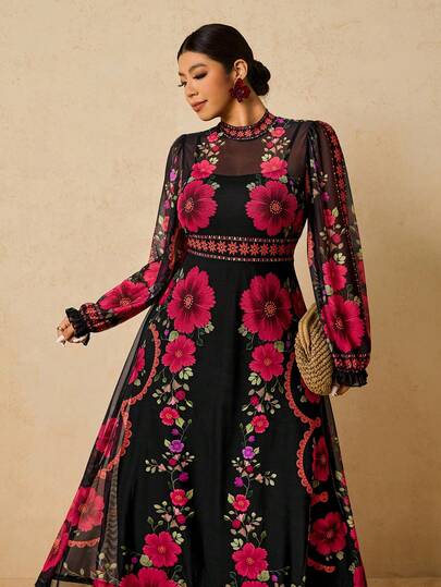 Travachic Conjunto de 2 piezas de vestido de punto elegante y romántico para mujer de talla grande