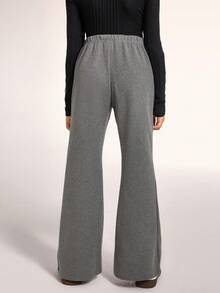Radiana 2pcs Tween Girls' Casual All-Match Lined Flare Pants, Black And Gray Chic Outfits For Autumn/Winter - Multicolor - View 2