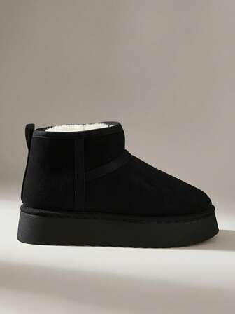 Solecia Damkängor med tjock sula och foder för varma, varma snöstövlar