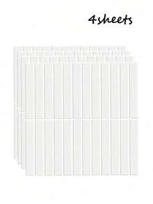 4/20pcs(Thickened Design)3D Straight Mosaic Peel And Stick Backsplash, Kitchen Backsplash Tiles, Self-Adhesive Tile For Kitchen Bathroom, Thicker Waterproof,Home Decor Wallpaper Wall Paper Wall Stickers Room Decor Wall Decor Bedroom Living Room Decor - 彩色 - 查看 20