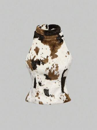 Grunge Punk Gilet corto in pelliccia stile Y2K da cowgirl