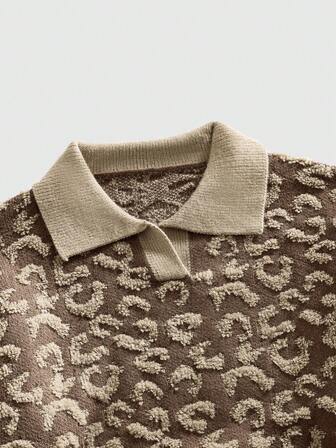 Street Life Pull col polo à manches longues style vintage pour homme