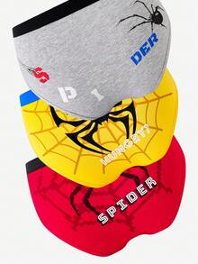 6条装男童酷炫蜘蛛侠超级英雄卡通印花纯棉三角裤