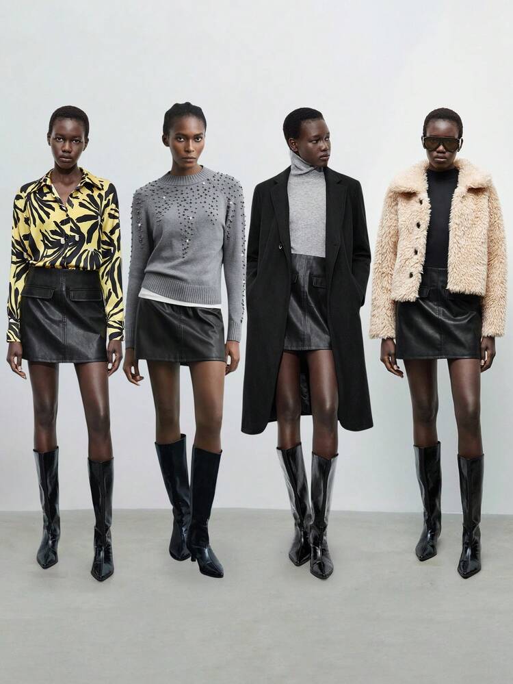 SHEIN Maija 女性用 ハイウエスト Aラインスカート、オールシーズン対応、カジュアルからビジネスまで、控えめな優雅さ、オフィス、通勤、社交イベント、バカンス、パーティーなどに適しています。セントパトリックデー、イースター、ビーチバカンス、外出、卒業式にも