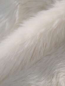 SHEIN Sparklyn 优雅时尚的白色人造毛皮夹克，适合青少年女孩，适合冬季外出、约会、休闲穿着