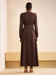 Zivah 2025 秋冬新款 音乐节、复活节、圣帕特里克节、西部风、游牧风、生日派对、毕业典礼、学院风、学生风、日常穿着、百搭、休闲、度假、邮轮旅行、海滩、时尚、网络流行、街头服饰、婚礼宾客波西米亚风、通勤、早午餐、机场、派对、假日郊游 - 棕色 - 查看 3