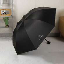 1把手动折叠防紫外线伞，8片全天候伞面，防晒遮阳伞，纯色商务三折伞，黑色涂层防紫外线伞，防水伞，旅行伞，设计优雅，防水性能强，适合雨天使用，礼品伞，返校用品 - 彩色 - 查看 8