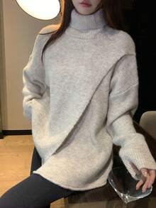 DAZY Women's Turtleneck Long Sleeve Korean Style Sweater, Autumn/Winter