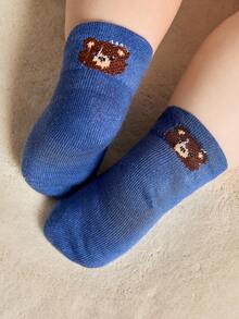 Cozy Pixies 5 đôi tất trẻ em hoạt hình màu trơn, tất ống dài đến bắp chân, kiểu dáng rộng rãi, không bó sát, thích hợp cho mùa xuân và mùa thu. - Nhiều màu - Xem 7