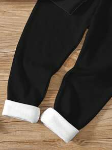 SHEIN Leap Crew 2pcs Tween Girls Casual Floral & Cartoon Character Print Crew Neck Long Sleeve Sweatshirt And Leggings Set, Suitable For Autumn/Winter - Multicolor - View 6