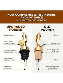 1pc/350ml/500ml Oil Dispenser Bottle Made Of Thin Skin And Glass With No Leak Cap: Olive Oil Container, Vinegar Bottle, Condiment Holder, Glass Bottle, Random Kitchen Label Included