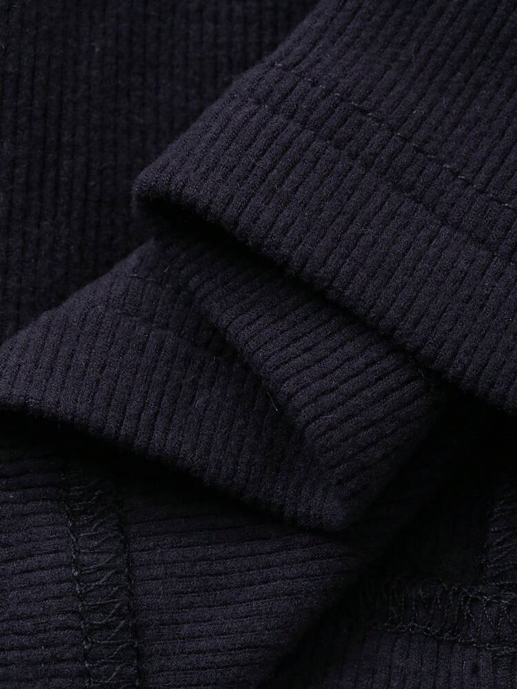 Women's Minimalist Slim Fit Half-Zip Loungewear Set, Autumn/Winter