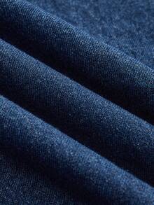 Maija French-Style Elegant Denim Midi Skirt, Autumn/Winter Midi Skirt, Mid-Waisted A-Line Skirt,Elegant Winter Outfits