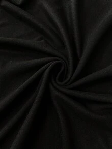 SHEIN 2pcs Maternity Casual Embroidered Dropped Shoulder Sweatshirt And Leggings Set, Autumn - Black and White - View 8