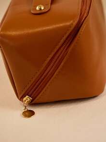 Cirelle 1pc Coffee Cloud Shaped Pillow Cosmetic Bag / Makeup Brush Holder / Travel Toiletry Organizer / Portable Makeup Pouch - Coffee Brown - View 3