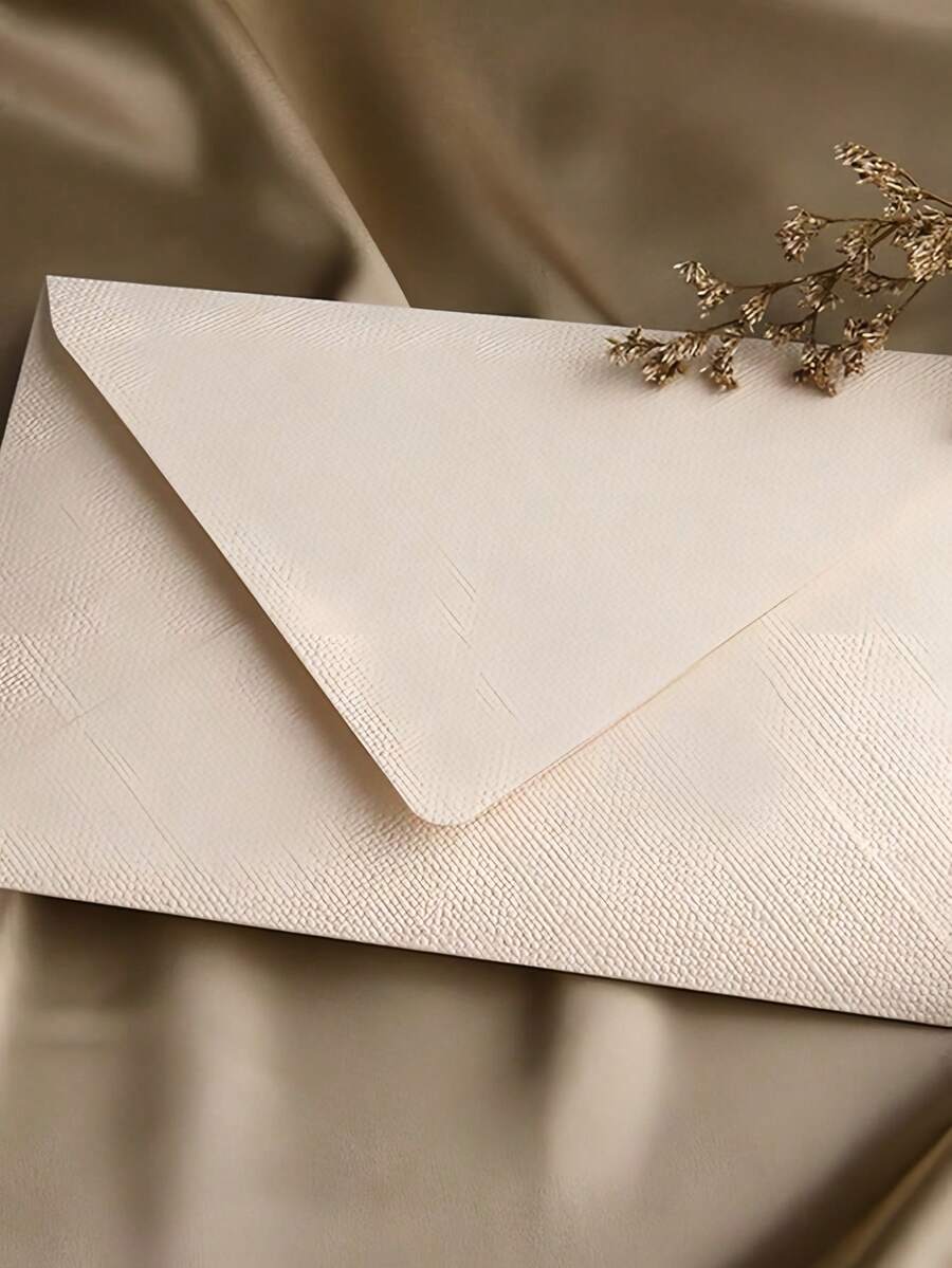 10 sobres beige, bolsas de regalo DIY, juegos de invitaciones de boda, sobres rojos para dinero, artículos de papelería, útiles escolares - Beis - Ver 1