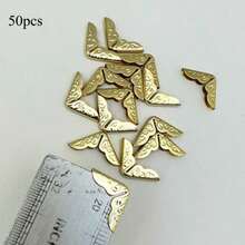 20/50/100个装金属三角护角，复古装饰边角保护器，适用于书籍、剪贴簿、相册、笔记本、文件夹、学校及办公用品，返校季必备，学习用品 - 彩色 - 查看 24