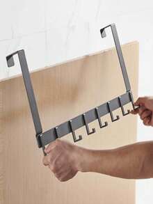 门后衣帽架挂钩，6/7/8钩壁挂式衣帽毛巾架，适用于门后厨房浴室，可悬挂外套、包包、背包、帽子等，门后挂钩毛巾架，适用于浴室、卧室、厨房，可作壁挂相框使用，自粘式壁钩，挂钩，壁钩，浴室，毛巾架，挂钩，壁钩，挂钩，壁钩，门后衣帽架 - 彩色 - 查看 4