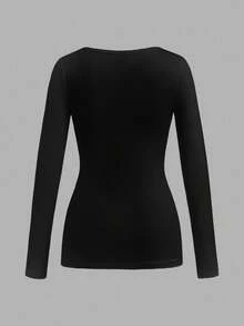 Attitoon Punk Wing Cross Heart Pattern V-Neck Long Sleeve T-Shirt For Women, Y2K Style, Streetwear Vintage. Suitable For Back To School, Retro, Fall, Vacation Casual, Autumn/Winter, Hip-Hop, Core Aesthetic, Gothic Cybersigilism, And Gyaru Style. Goth Goth - White - View 3