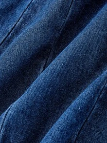 Sweetra Women's Casual Washed High Waist Denim Mini Skirt - Blue - View 4