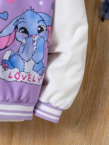SHEIN Tween Girls' Solid Color Zip-Up Jacket With Thermal Lined, Comfortable & Versatile Autumn/Winter Outerwear - Purple - View 7