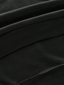 AXEPEAK Sudadera con capucha de hombre para otoño e invierno, versión holgada con bordado de letra en toalla de moda - Negro - Ver 5