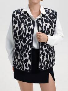 Aveloria Modichic European & American Style Pocket Design Fashion Versatile Casual Printed Vest - Multicolor - View 4
