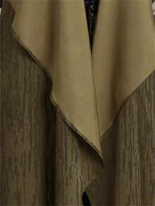 Vionelle 大码扎染印花大码翻领休闲长夹克，秋冬 - 橄欖綠 - 查看 6