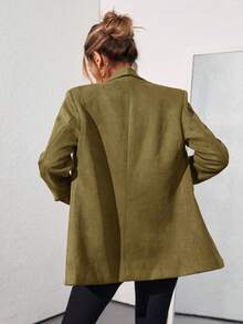 Aveloria Modichic Solid Color Fashionable Commuting OL Office Lady Design Suit Blazer  - Olive Green - View 2