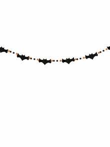 1/2pack Witch Halloween Garland, Felt Witch Decorations Halloween Wooden Beads Garland For Bedroom Haunted House Fireplace Wall Indoor Outdoor - Multicolor - Ver 11