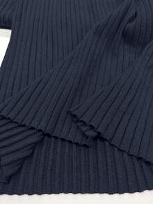 Modelyn Vestido de punto ajustado de unicolor para mujer, otoño/invierno - Azul - Ver 7