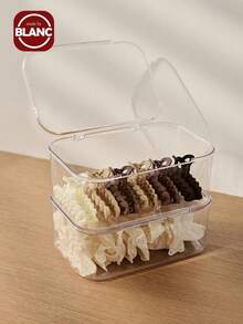 1 件/2 件珠宝收纳盒，翻盖透明防尘盒适用于发夹、头带、松紧带桌面整理器，可堆叠抽屉收纳盒、梳妆台、浴室女友礼物阳光旅行凉爽 - 彩色 - 查看 1