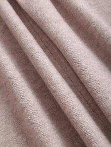 Sweetra 2 件套休闲薄款天鹅绒针织套装，性感 V 领系带 T 恤和松紧腰宽松裤 - 灰色 - 查看 6