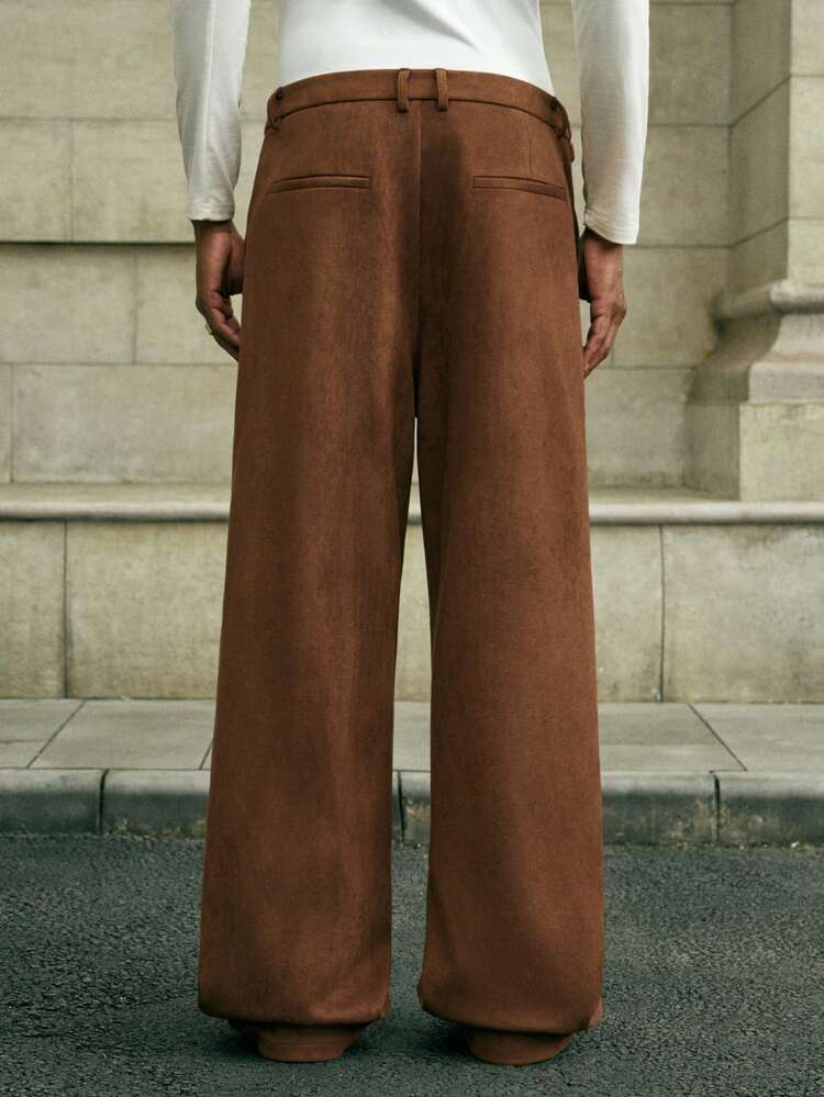 Men's Solid Color Minimalist Casual Trousers