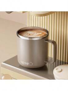 1 كوب قهوة من الفولاذ المقاوم للصدأ 304 سعة 400 مل مع غطاء ومقبض، كوب ماء مزدوج الطبقة معزول، كوب شرب كبير السعة ذو جدار مزدوج محمول، كوب قابل لإعادة الاستخدام مقاوم للحرارة والبرودة للشاي والحليب والقهوة، أدوات شرب متينة، مناسبة لاستخدام الطلاب والبالغين في المدرسة والمكتب والتخييم والنزهات والسفر - متعدد الألوان - مشاهدة 8