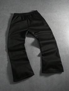 PAVTROS 男士字母刺绣抽绳腰休闲运动裤 黑色图案运动裤 男士黑色运动裤 男士字母印花弹力运动裤 宽松 图案 朋友 另类 朋友 街头服饰 男士 慢跑 - 彩色 - 查看 2