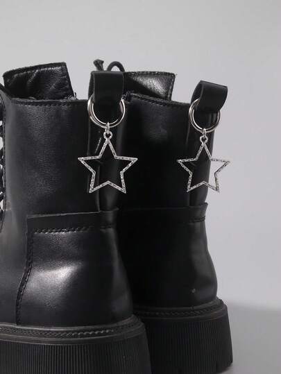 2pcs/Set Gothic Sword Pendant Shoe Decor, Unisex, Halloween