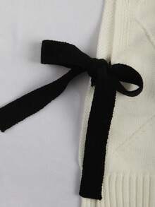 GlowEve 女式秋冬蝴蝶结装饰高领针织背心