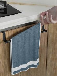 1PC Cabinet Door Towel Rack - Punch-Free Space-Saving Hook, Door-Mounted, Suitable For Kitchen, Bathroom, And Cabinets - Can Hang Towels And Rags - Easy Installation, Kitchen Organization, Bathroom Storage, Modern Home Accessories - Multicolor - View 15