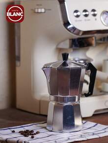 Classic Italian-American Espresso Maker - 10.14oz Aluminum Stovetop Coffee Pot, Manual Operation, Perfect For Home & Restaurant Use Back To School - Silver - View 1